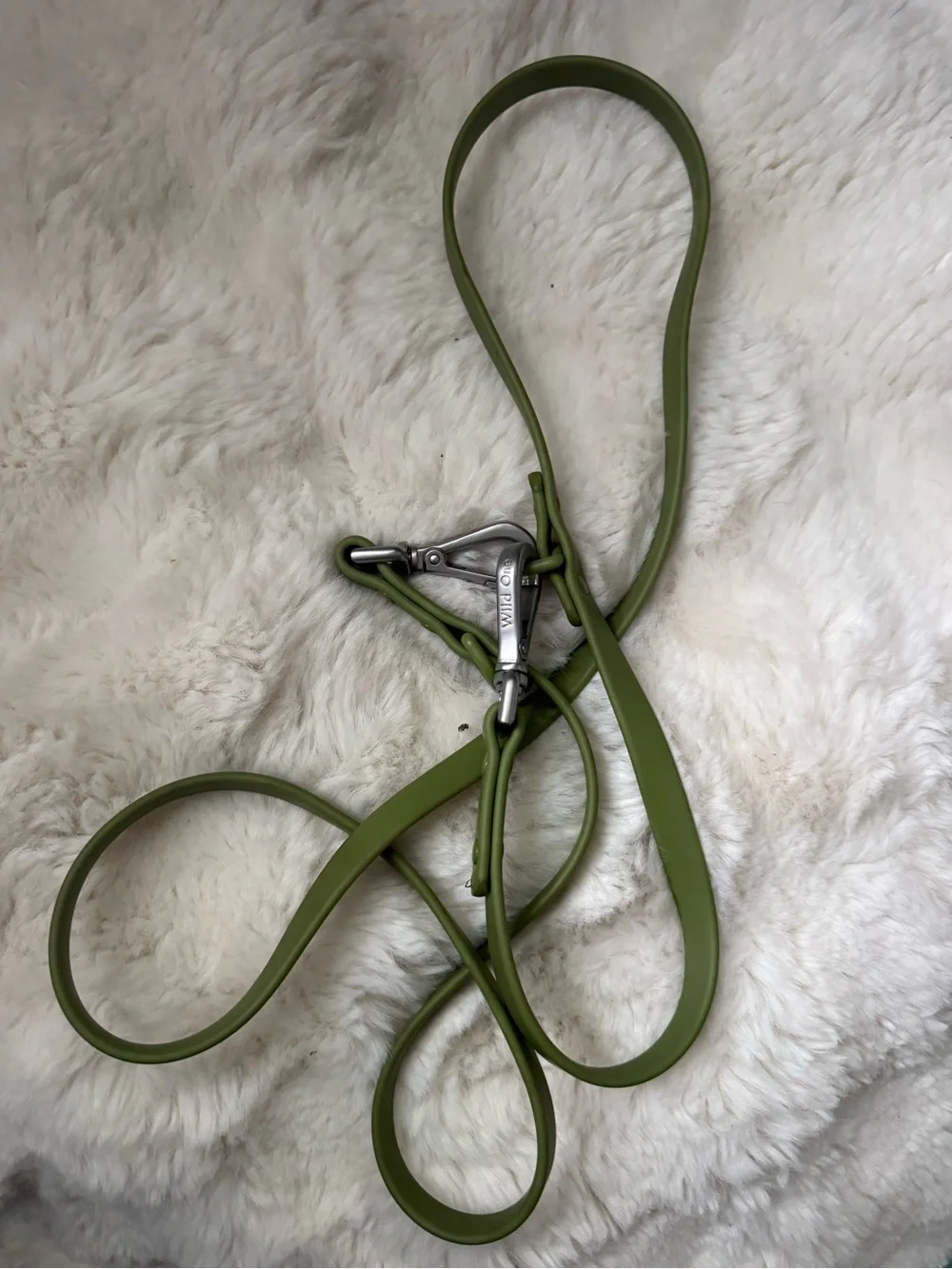 Wild One NWOT Green Waterproof Dog Leash with Silver Hardware SMALL